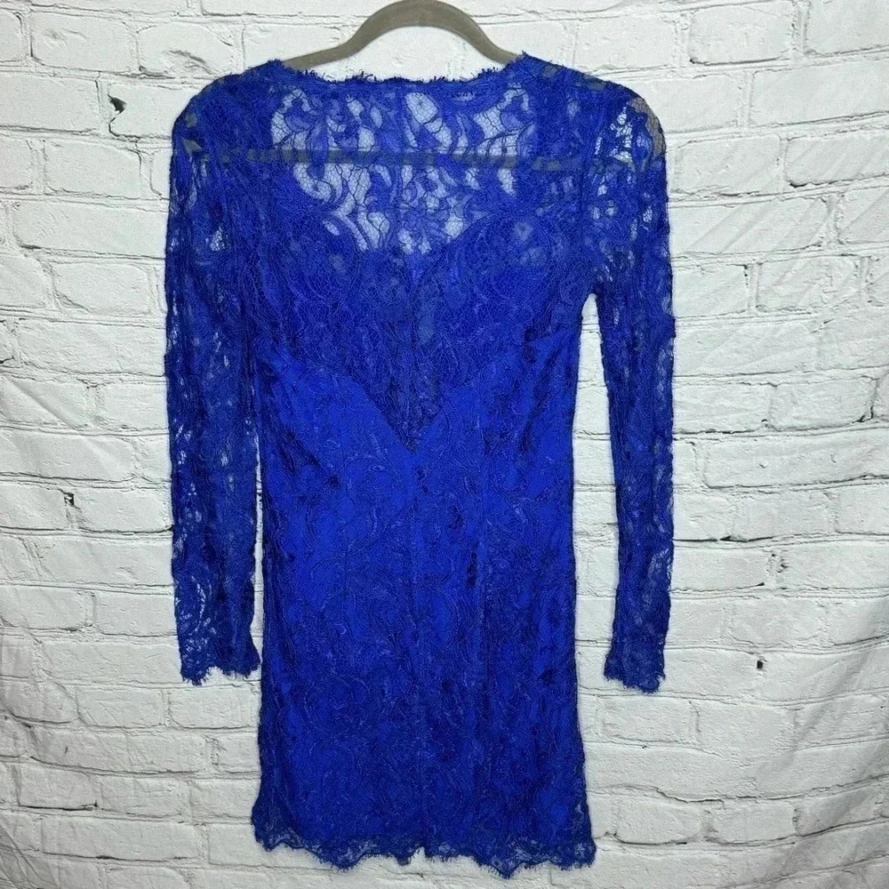 NWT Emilio Pucci Neiman Marcus Lace Dress Cobalt Blue Size 6 Retail $2860 - Picture 11 of 14
